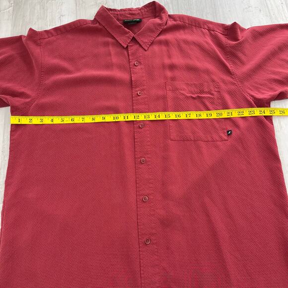 Eastern Mountain Sports Red Check Short Sleeve Lightweight Button Down Shirt - Picture 6 of 7